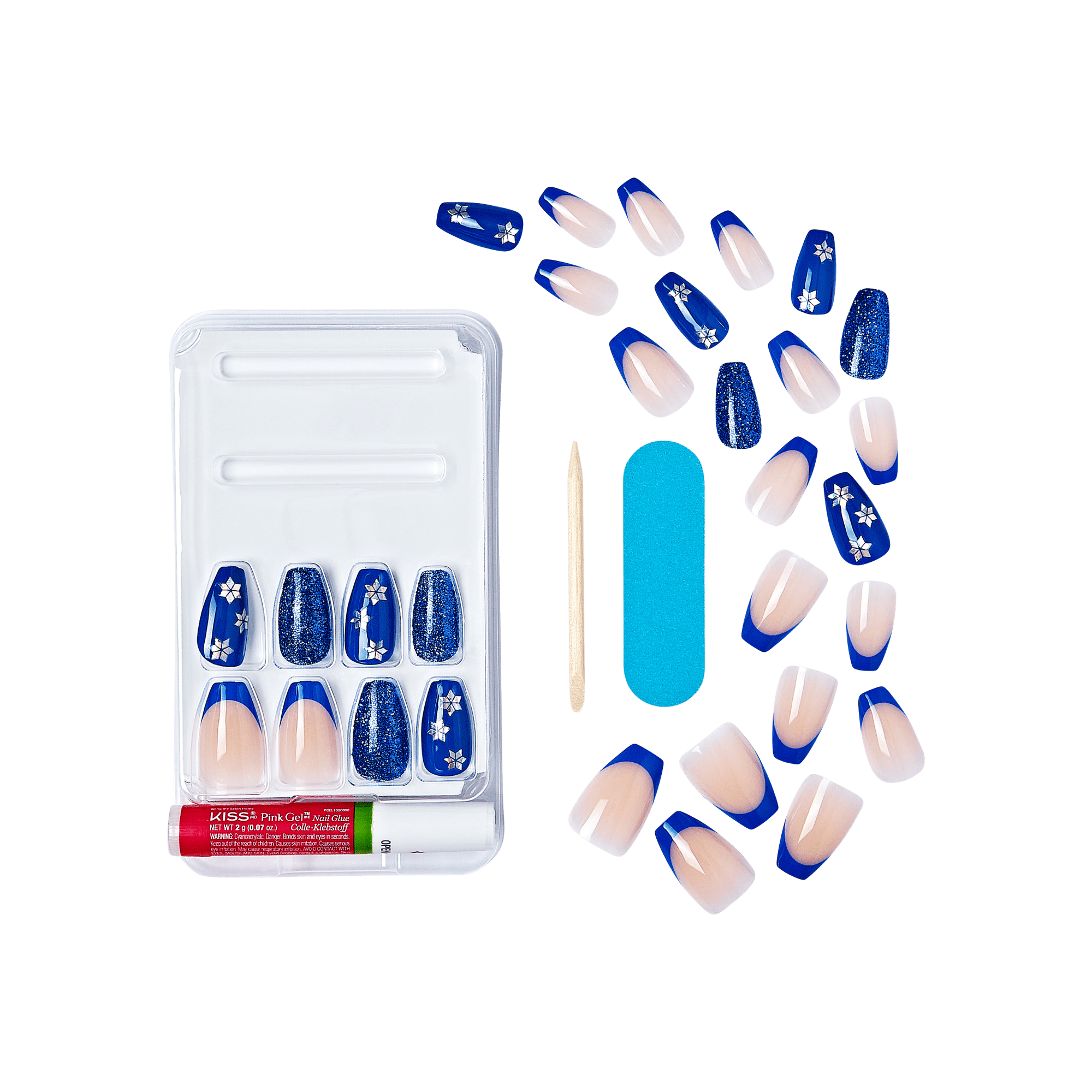 KISS Voguish Fantasy Press On Glue Nails - Daylight