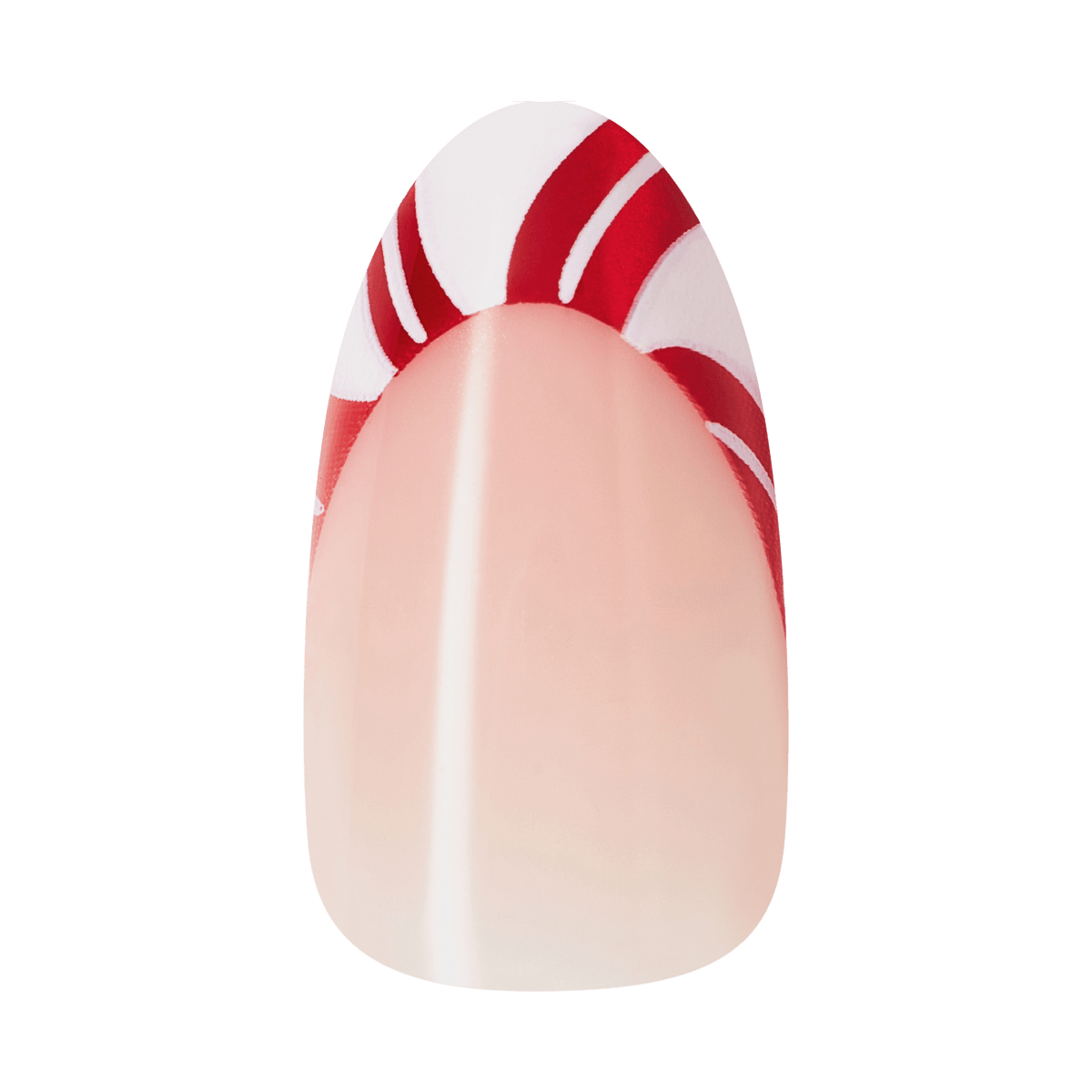 Kiss Merry Holiday Press On Fake Glue Nails - Jolly Dust | French Design, Red, Medium, Almond