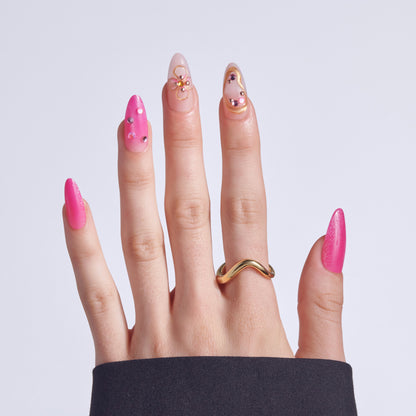 KISS LUXE Press On Glue Nails - Aurelia Meadow