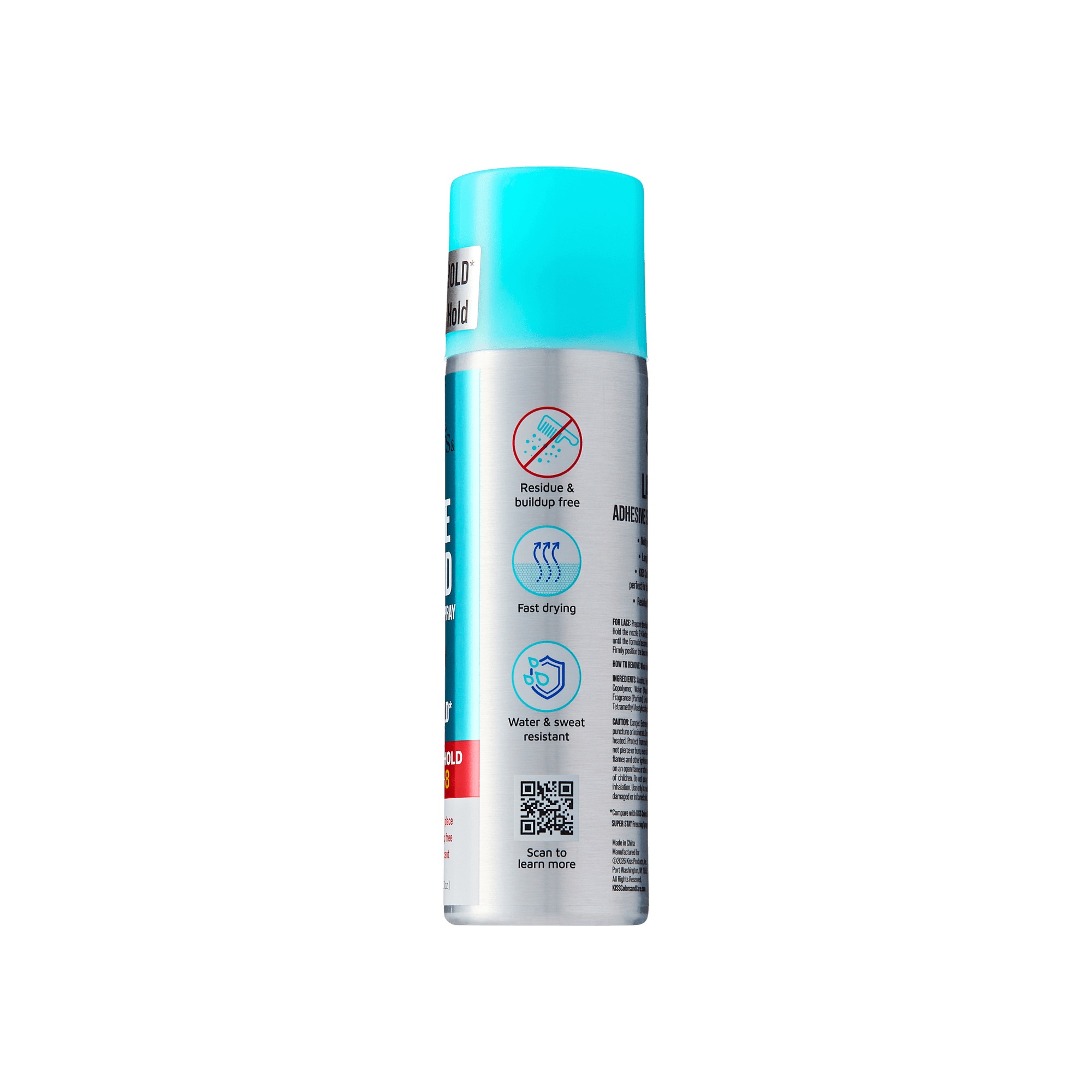 Kiss Colors &amp; Care Lace Bond Adhesive Spray Extreme Hold, 6 oz.