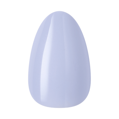 Lavender teardrop-shaped nail polish swatch with glossy finish