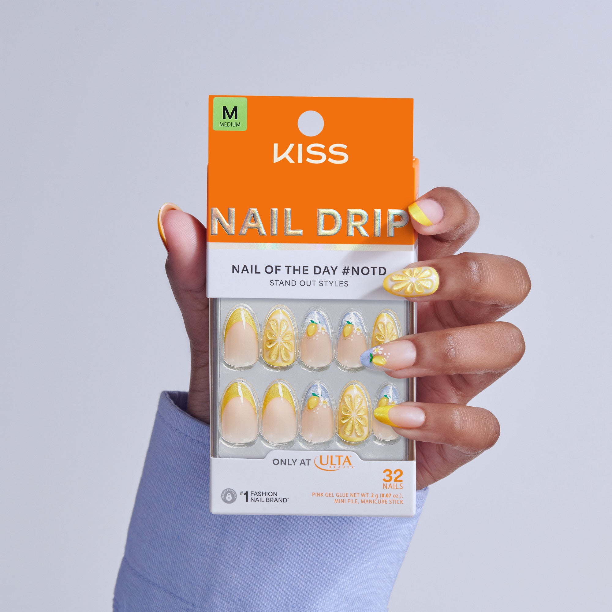 Kiss Nail Drip Press On Fake Glue Nails - Euphoric Leap | 3D