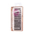 The image features a clear plastic case containing individual false eyelashes. The packaging is labeled "BeBlinky" and is designed to hold various clusters of lashes. The lashes appear to be of different lengths and styles, arranged neatly within the case. The overall aesthetic is modern and appealing, with a soft pink hue in the branding. The product is likely intended for enhancing the appearance of natural lashes for a fuller look.
