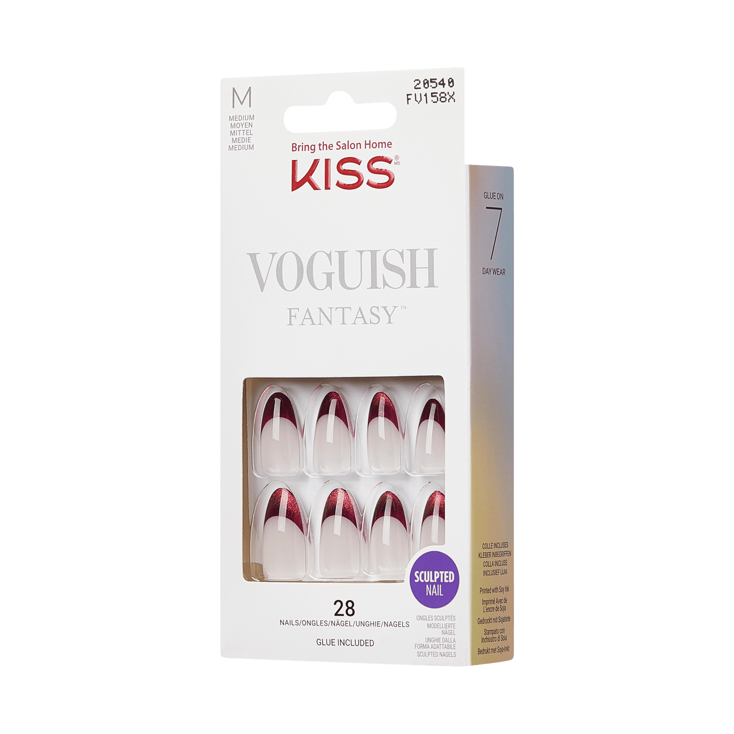KISS Voguish Fantasy Press On Glue Nails - Passionable