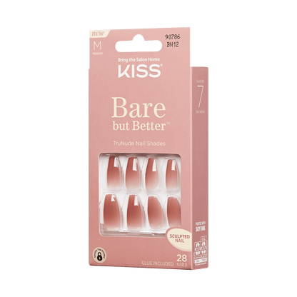 KISS Bare but Better Press On Glue Nails - Nude Lipstick