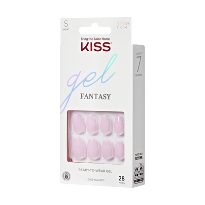 KISS Gel Fantasy Color Press On Glue Nails - Pure Love