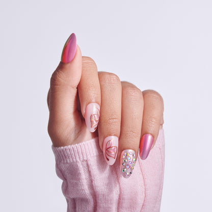 KISS LUXE Press On Glue Nails - Rose Knot