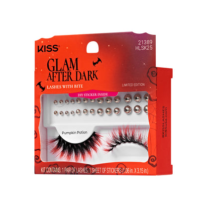 KISS Halloween Decorated Lashes &amp; Gem Sticker - Pumpkin Potion