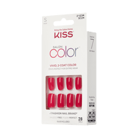 KISS Salon Color Press On Glue Nails - Truthful