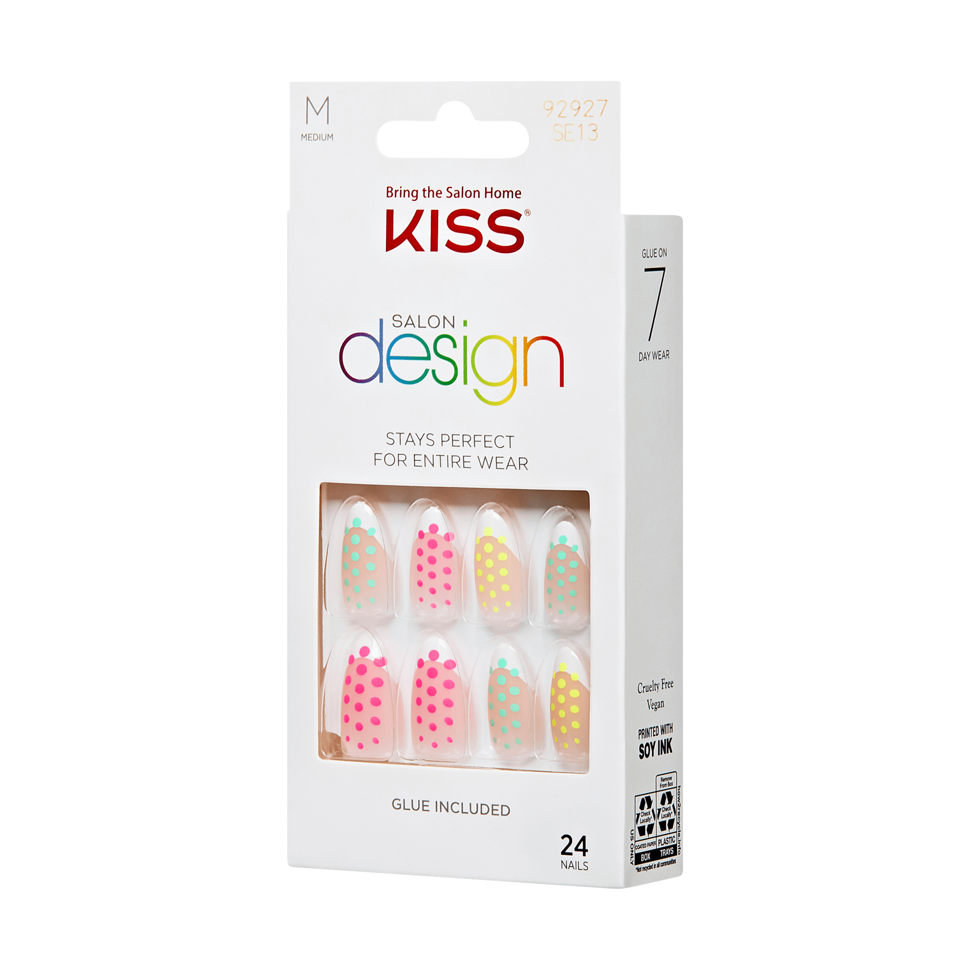 KISS Salon Design Press On Glue Nails - Snooze