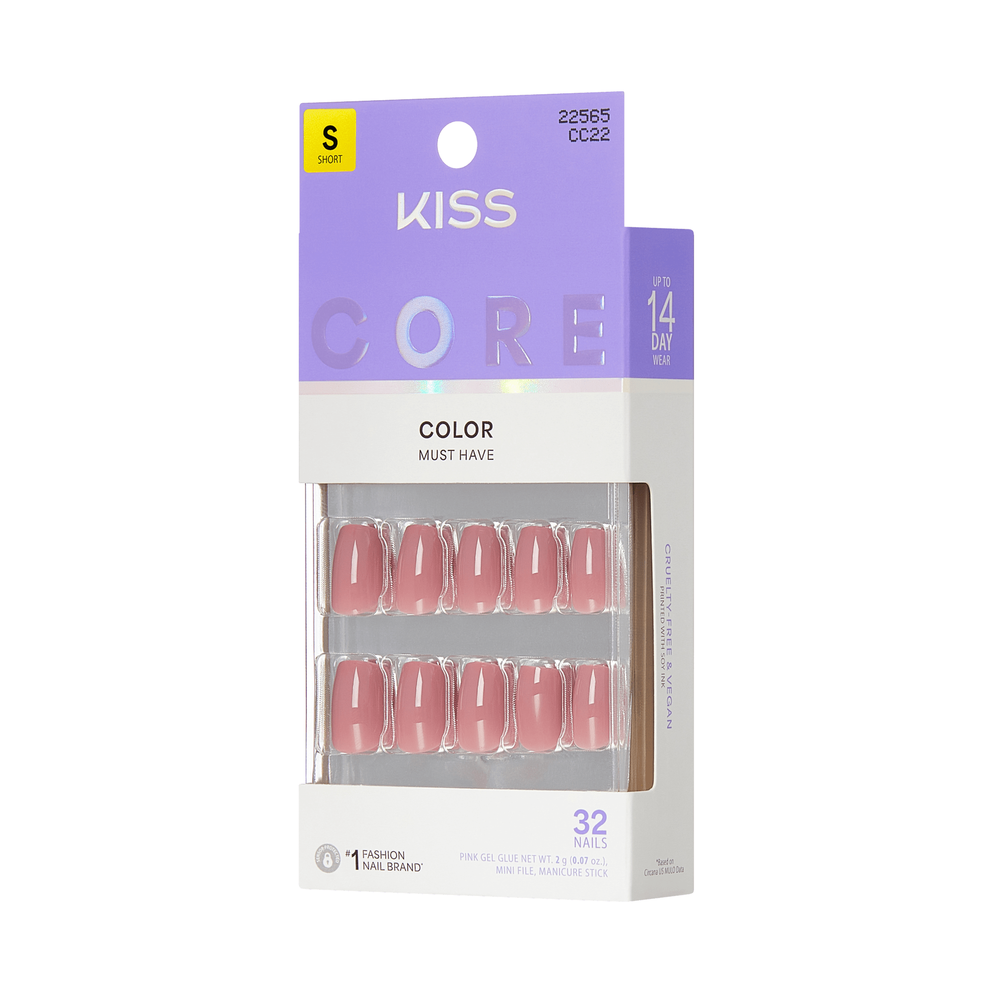 KISS CORE Color Press On Glue Nails - Felicity