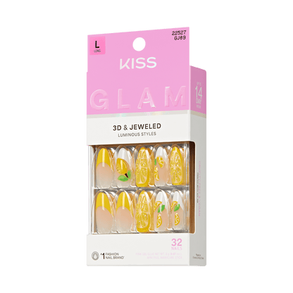 KISS GLAM 3D &amp; Jewel Press On Glue Nails  - Cherish the Moment