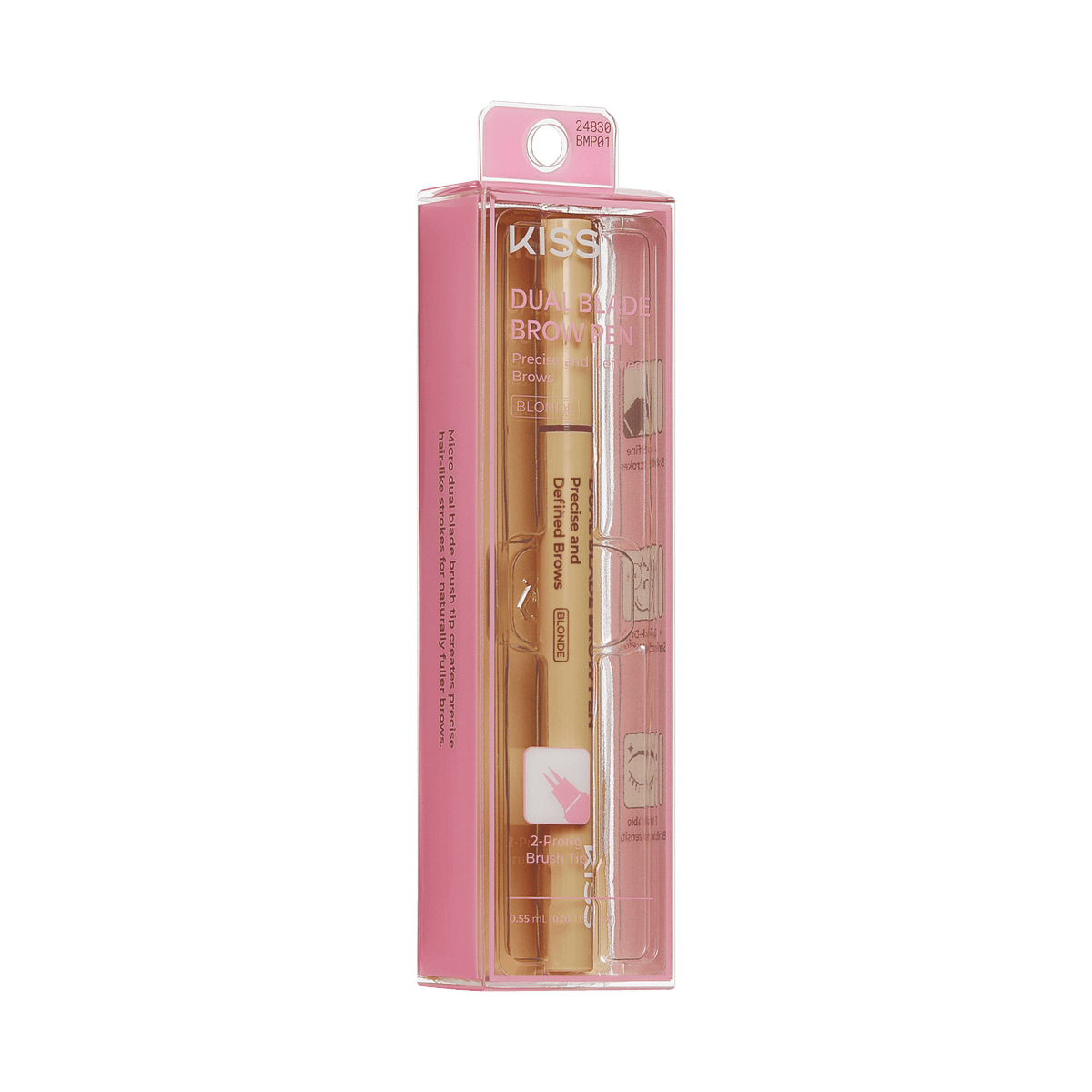 Kiss Dual Blade Brow Pen - Blonde | Smudge Free