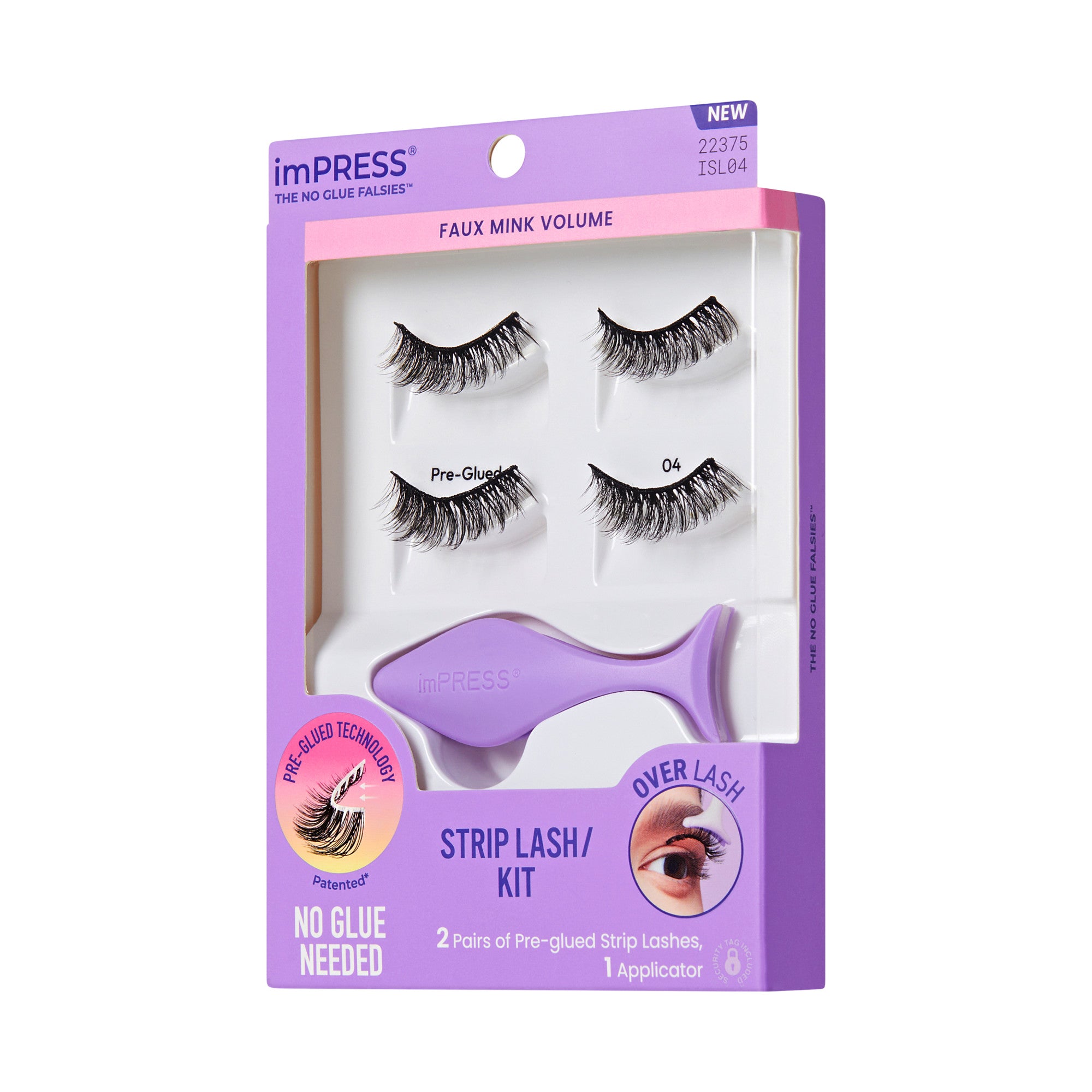 imPRESS Falsies Pre-Glued Strip Lashes Kit - Faux Mink Volume