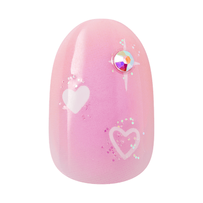 KISS LOVE Design Press On Glue Nails - Love Ever After