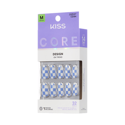 KISS CORE Design Press On Glue Nails - Credit