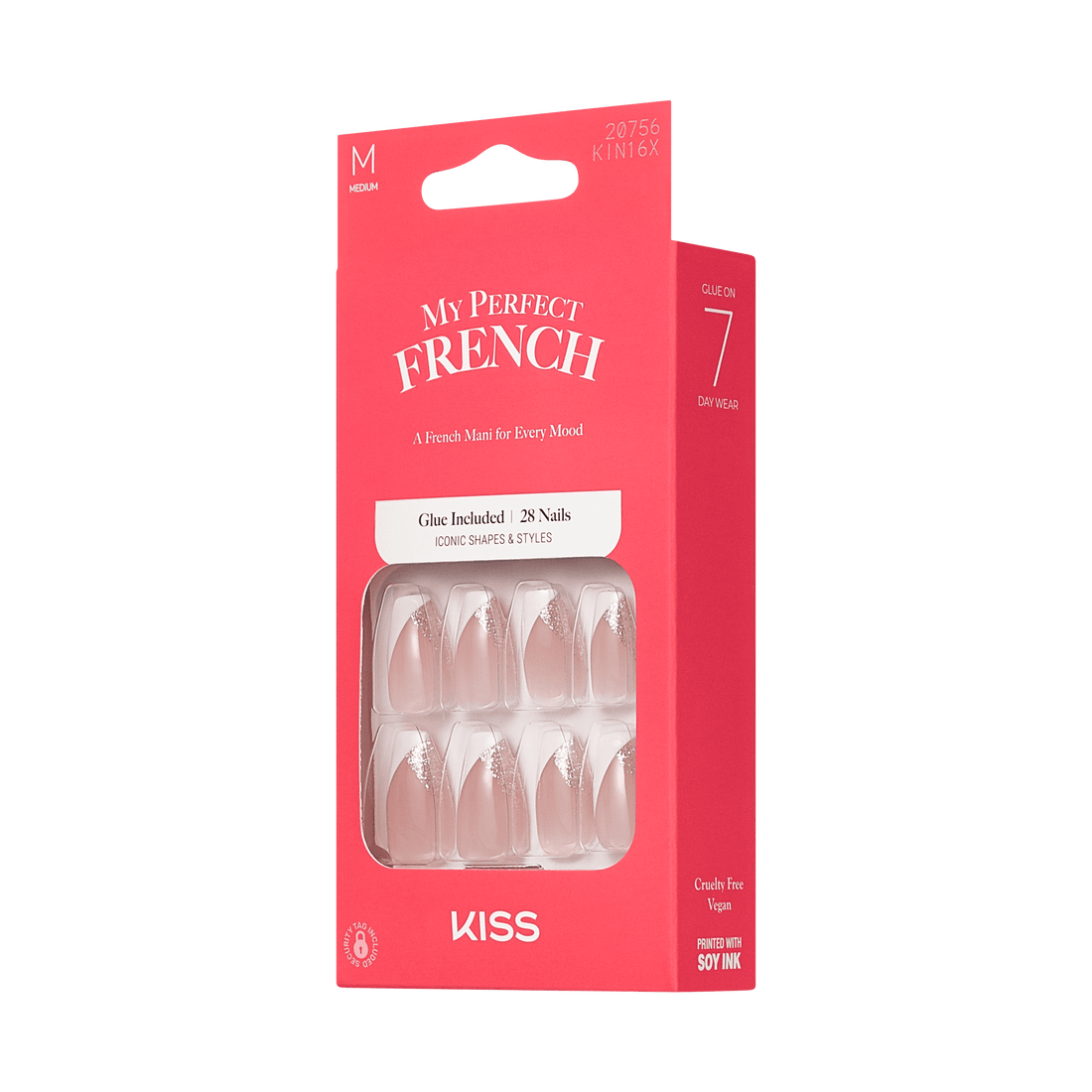 KISS My Perfect French Press On Glue Nails - 4EVER