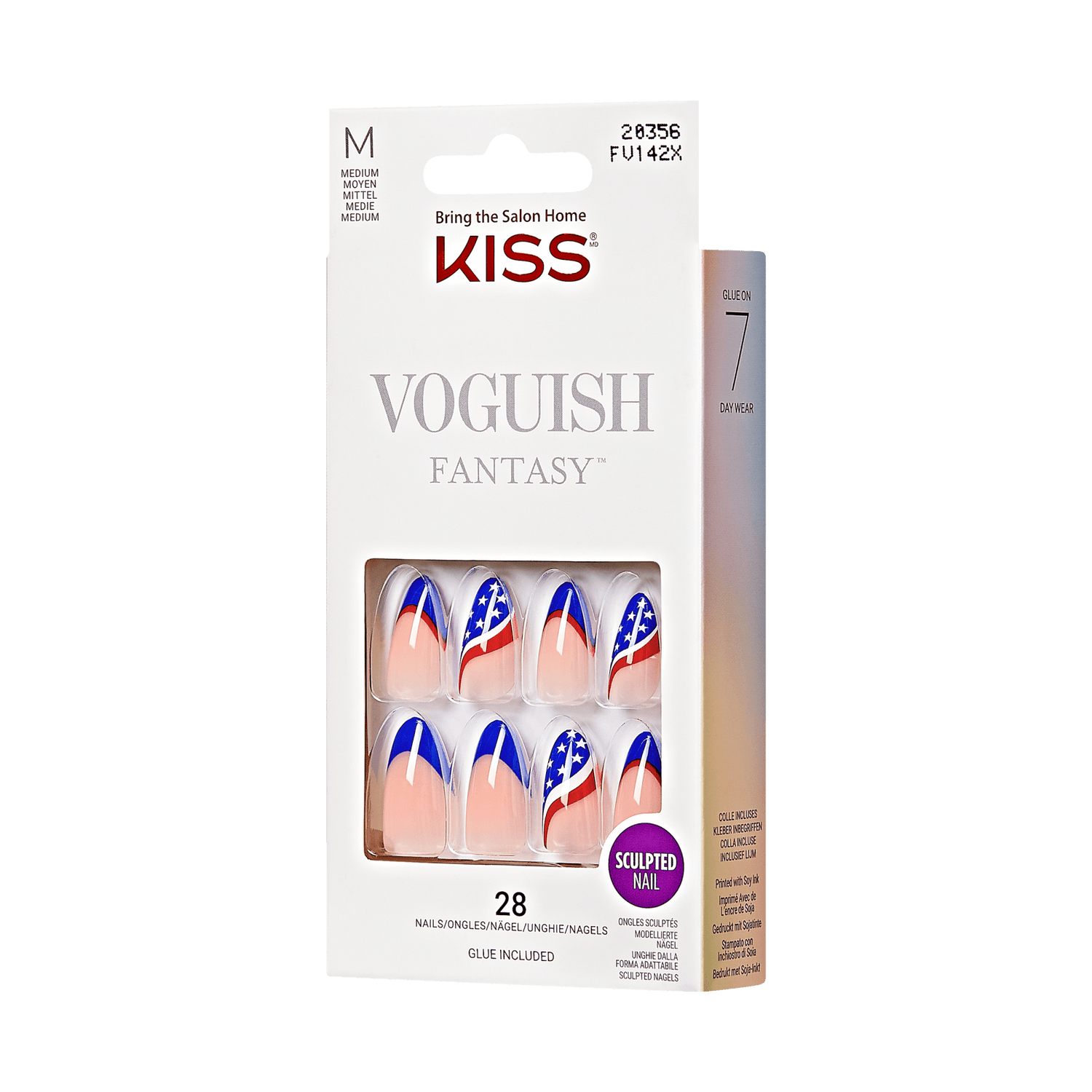 KISS Voguish Fantasy Press On Glue Nails - Smooth