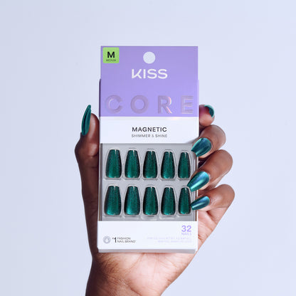 KISS CORE Magnetic Press On Glue Nails – Shimmering