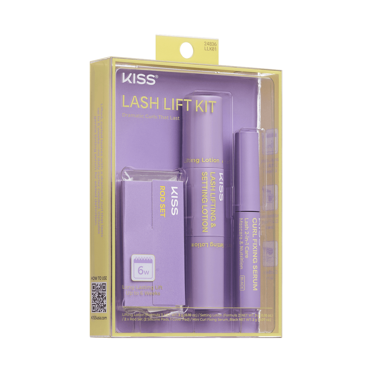 Kiss Lash Lift Kit | Starter Kit, Lash Lifting &amp; Setting Lotion, Rod Set, Mini Curl Fixing Lash Serum
