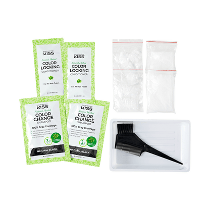 KISS Color Change Permanent Shampoo Dye - Natural Black