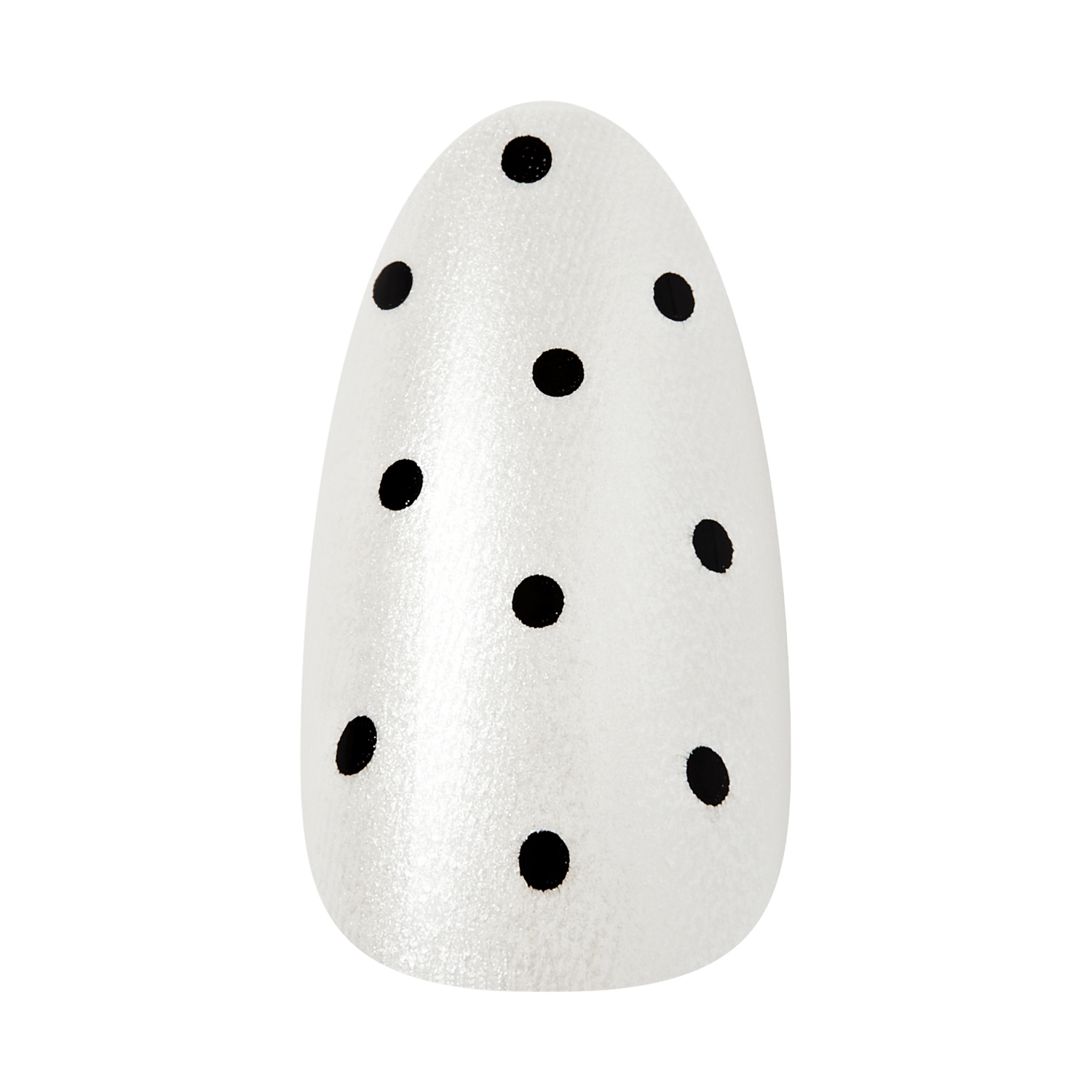 Kiss Glam Jeweled Press On Fake Glue Nails - Mood Pop | 3D &amp; Jeweled French Design, Black &amp; White, Medium, Almond
