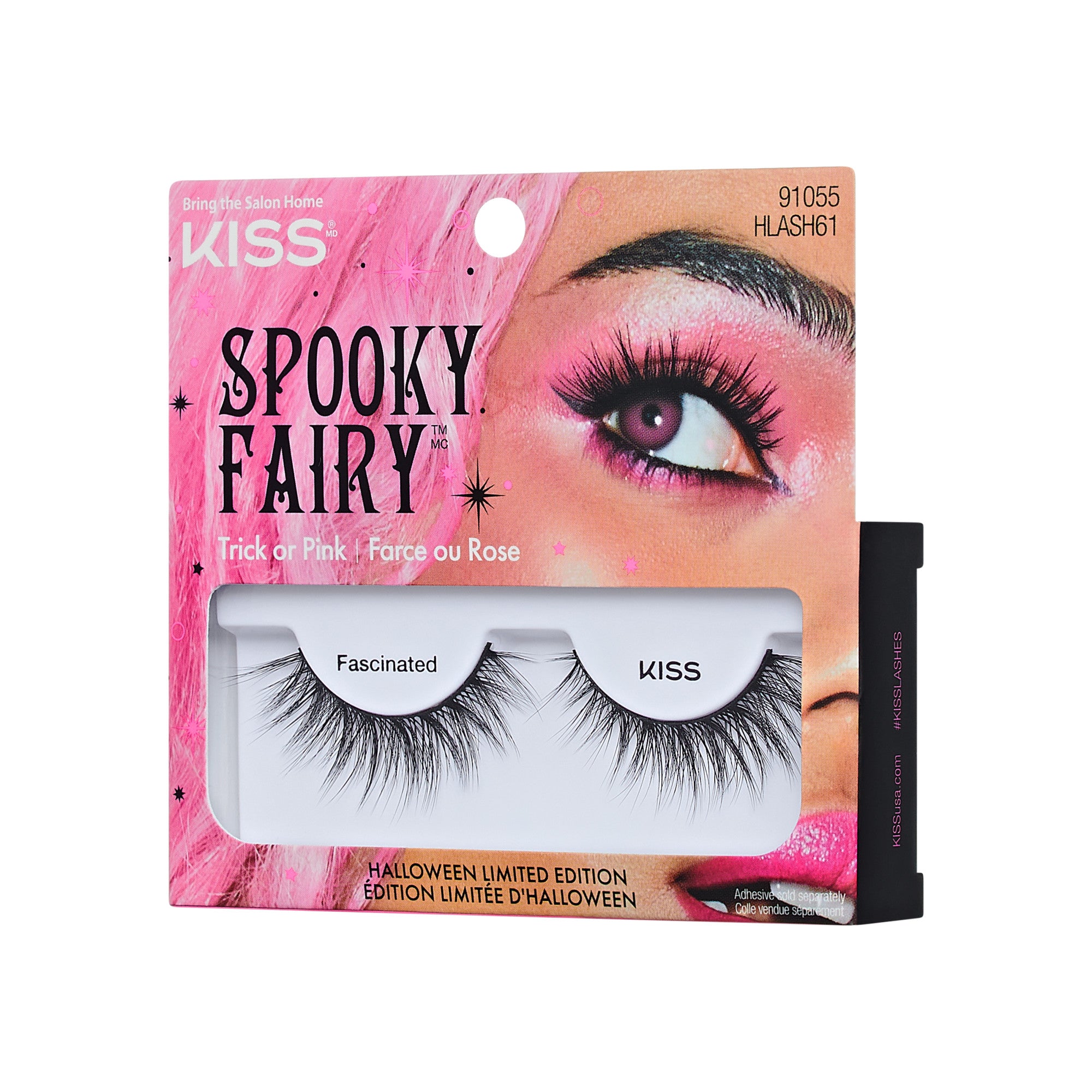 KISS Spooky Fairy false eyelashes in Trick a Pink shade, Halloween limited edition.