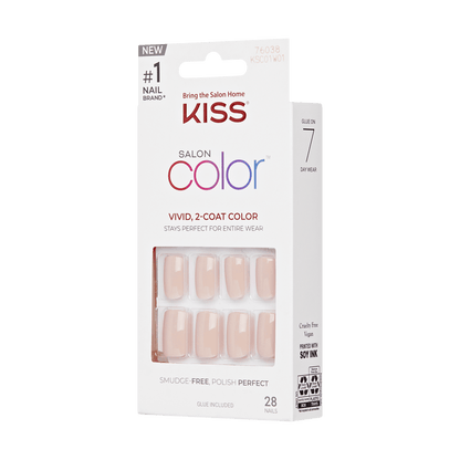 KISS Salon Color Press On Glue Nails - Landslide