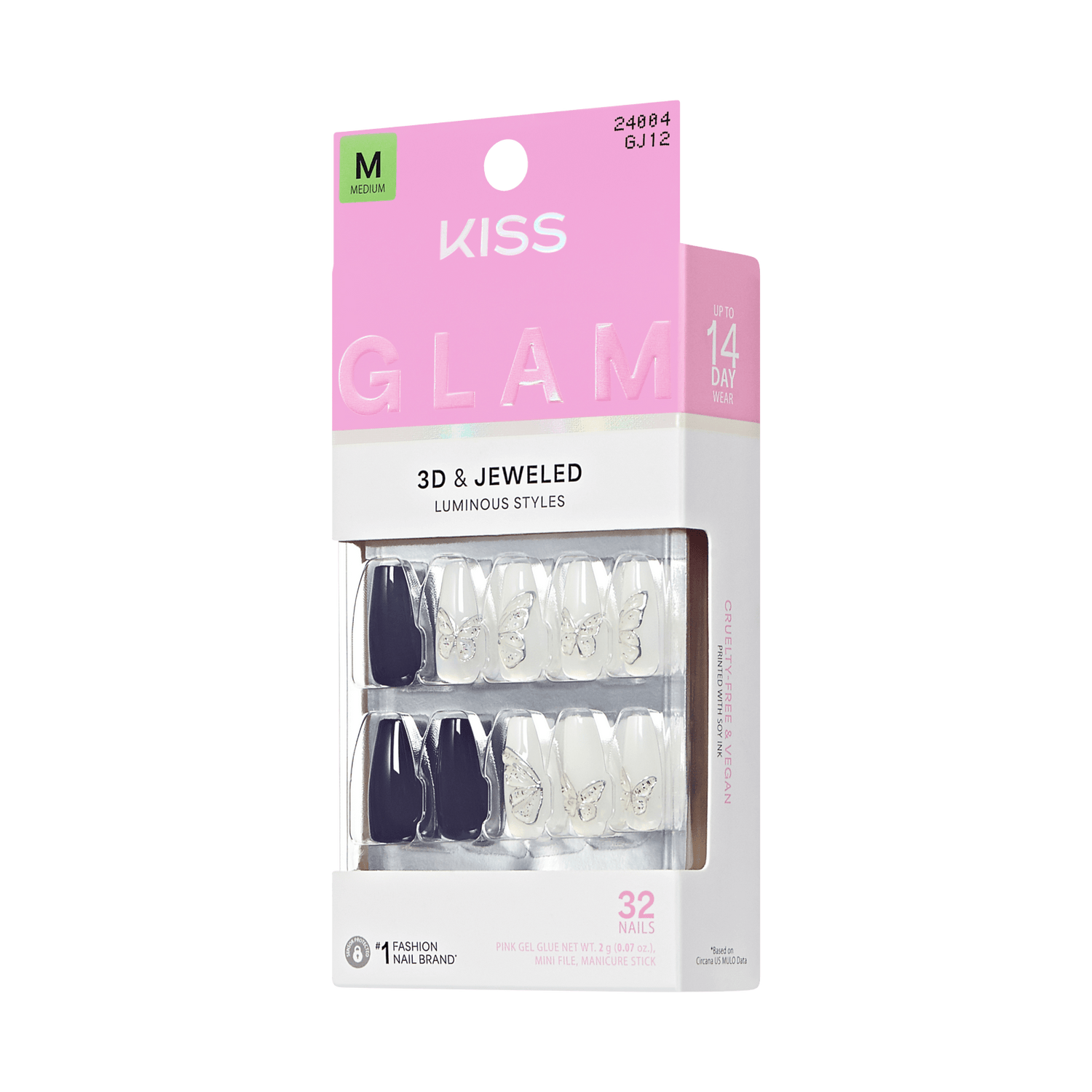 KISS GLAM 3D &amp; Jewel Press On Glue Nails  - Starry Serenade