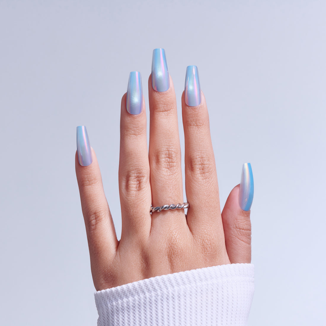 KISS GLAM Embellished Press On Glue Nails - Light Me Softly