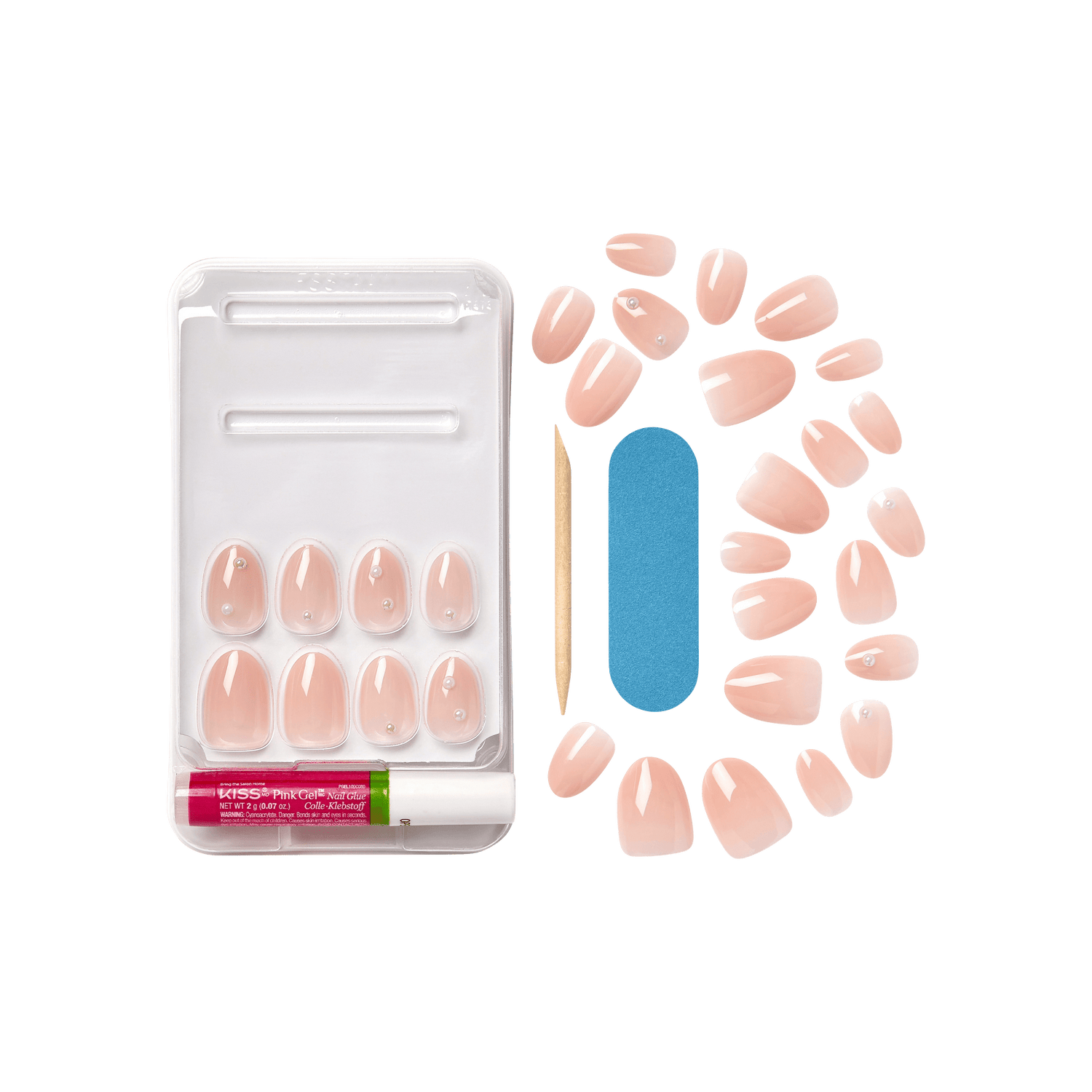 KISS Bare but Better Premium Press On Glue Nails - Slay