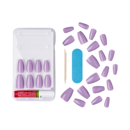 KISS Gel Fantasy Color Press On Glue Nails - Read or Lead