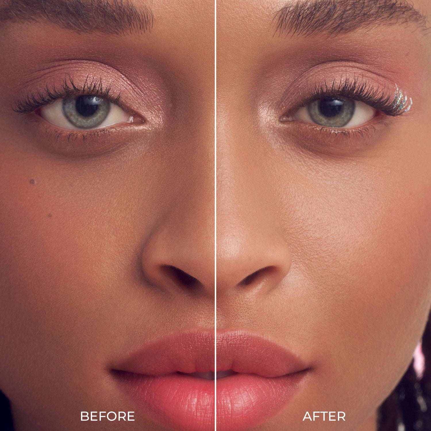 The image features a split view of a person&