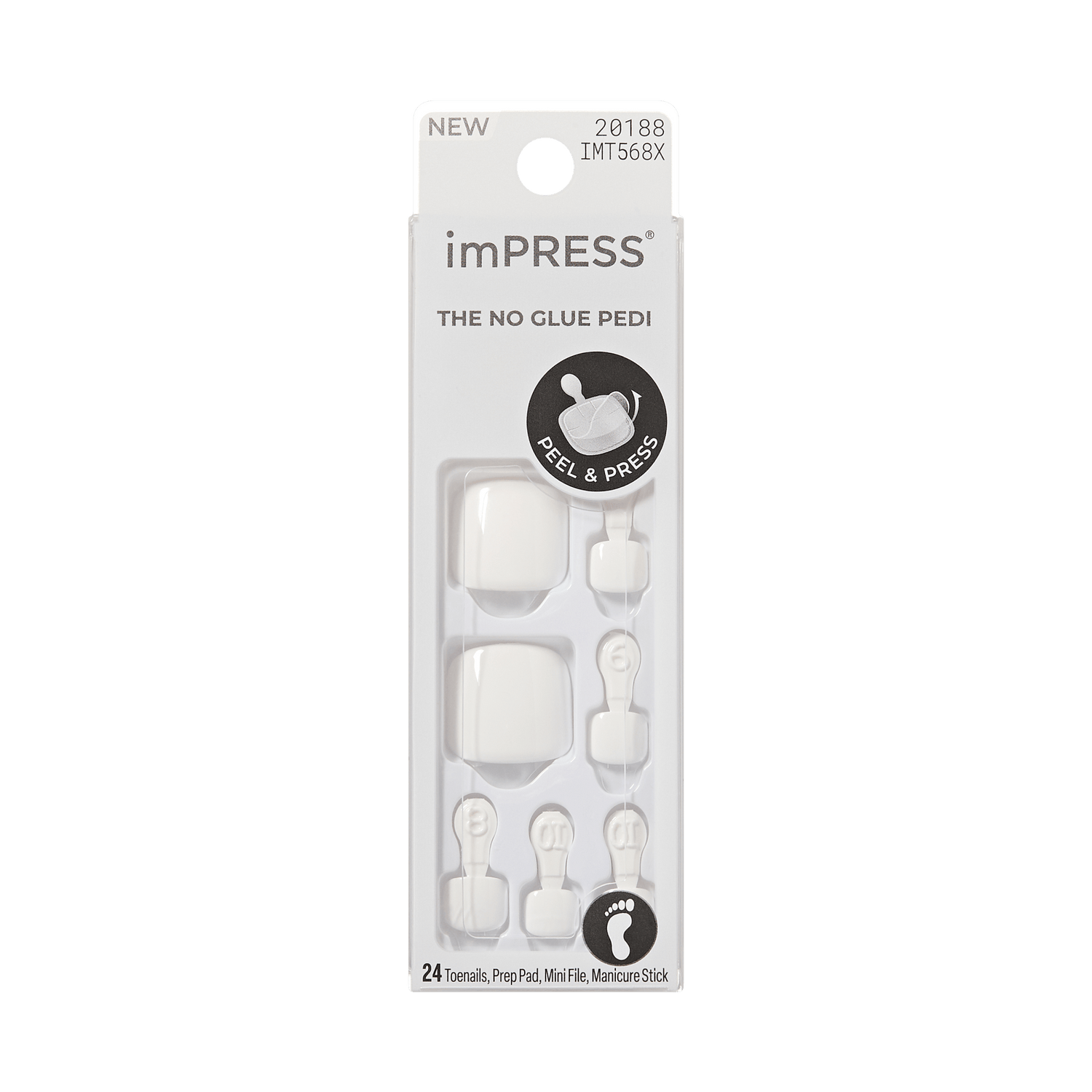 imPRESS pedi product packaging on a transparent background