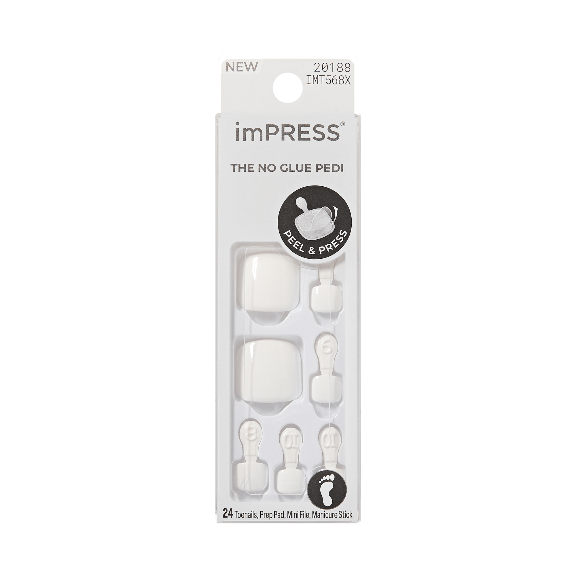 imPRESS pedi product packaging on a transparent background