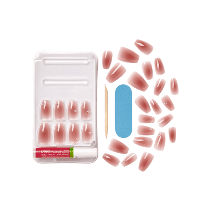 KISS Bare but Better Premium Press On Glue Nails - Shine