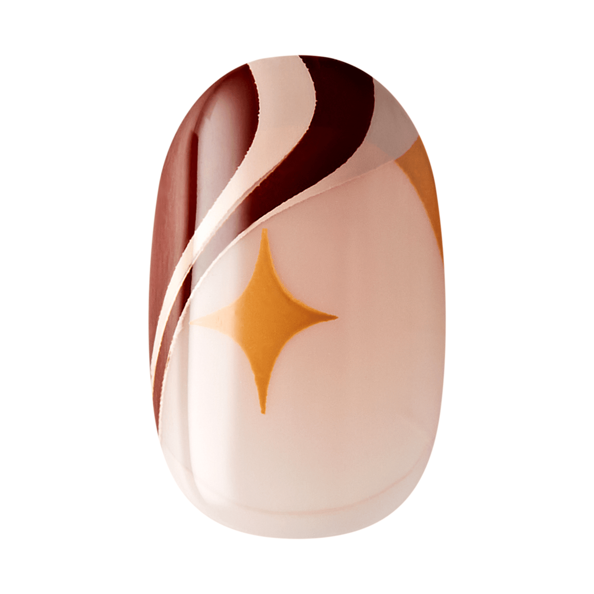imPRESS Design Press On Nails - Cappuccino  Swirls