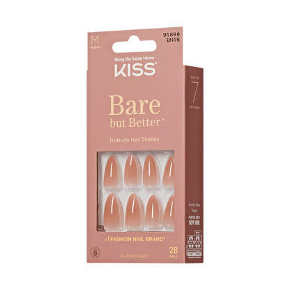 KISS Bare but Better Press On Glue Nails - Fairest Nude