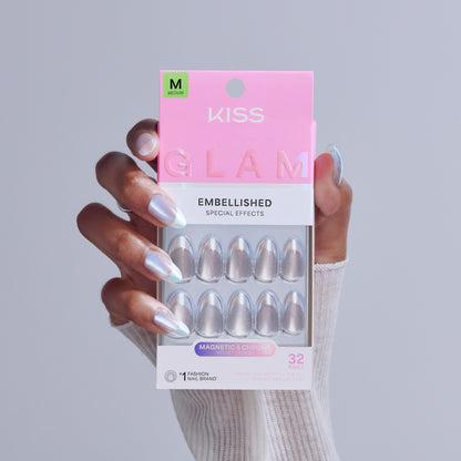 KISS GLAM Embellished Press On Glue Nails - Fairy Tale