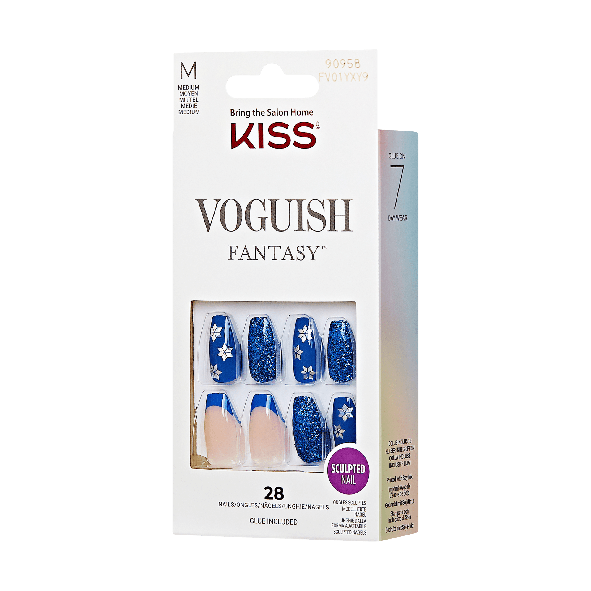KISS Voguish Fantasy Press On Glue Nails - Daylight