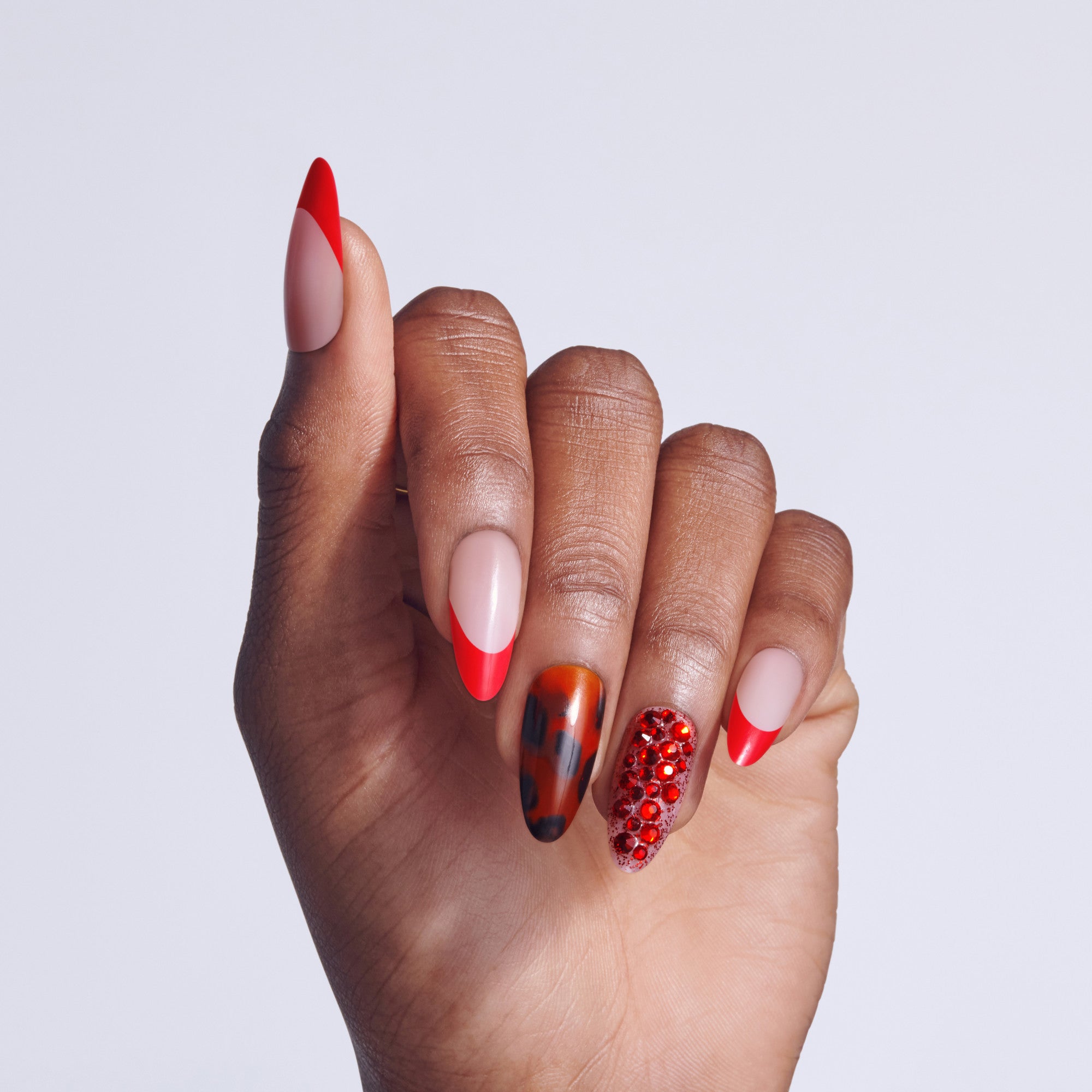 Kiss Luxe Press On Fake Glue Nails - Tidal Quest | 3D & Jewel