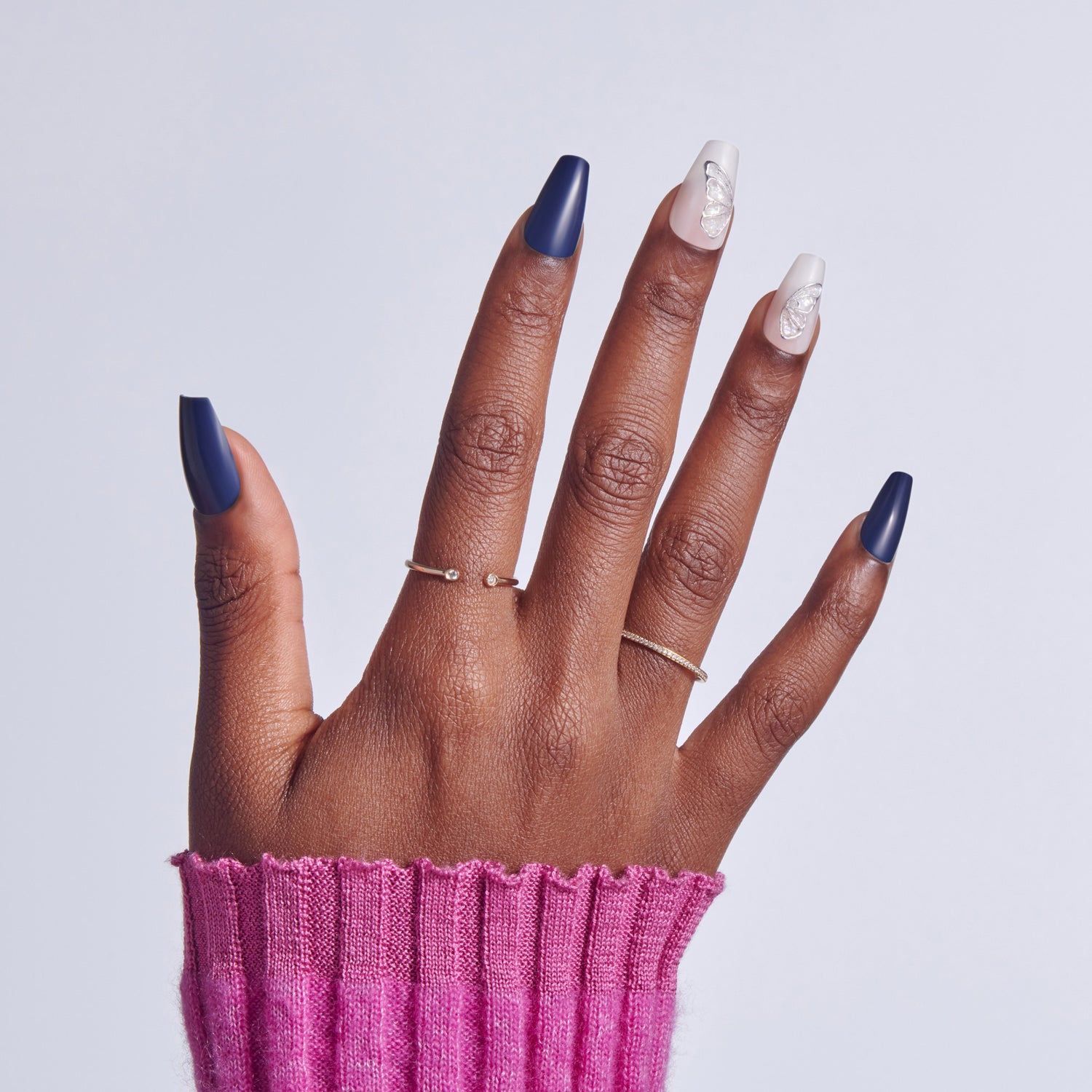 KISS GLAM 3D &amp; Jewel Press On Glue Nails  - Starry Serenade