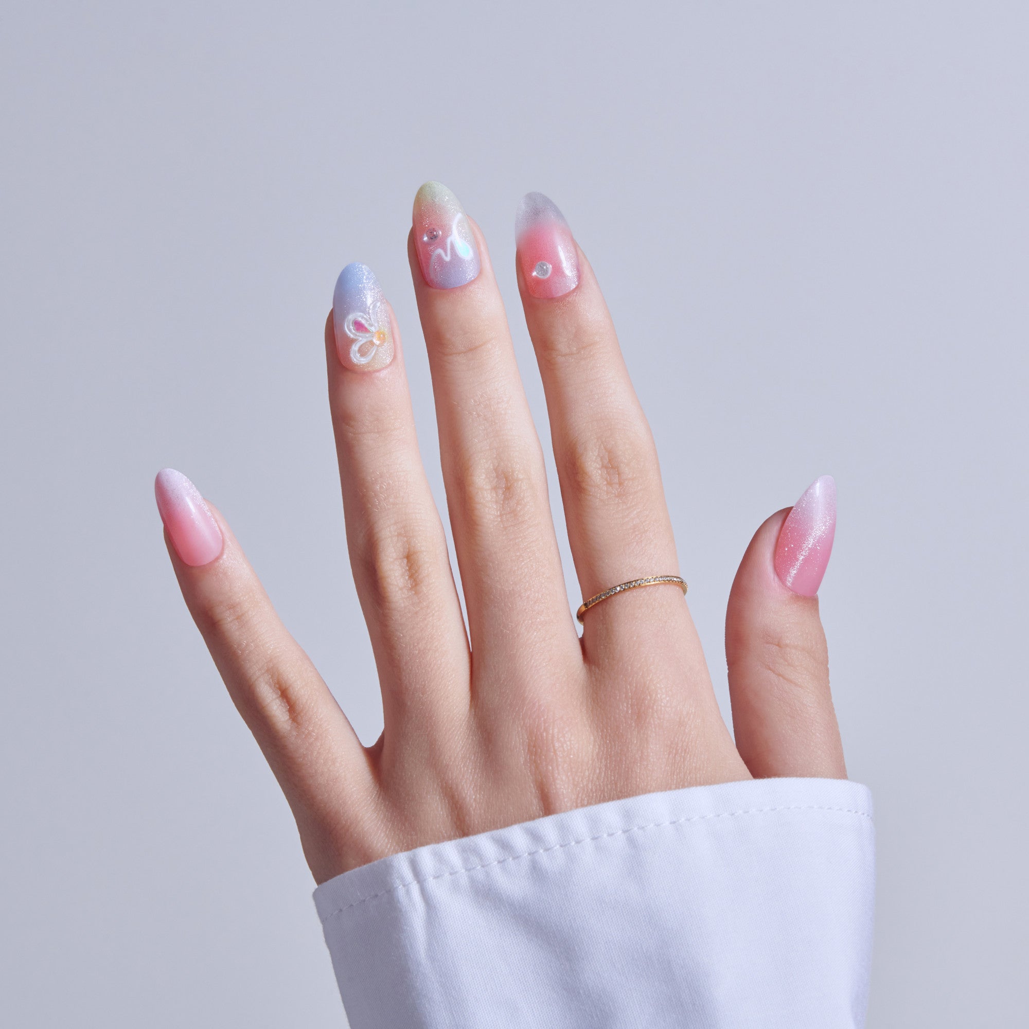 KISS NAIL DRIP Press On Glue Nails - Merry Sky