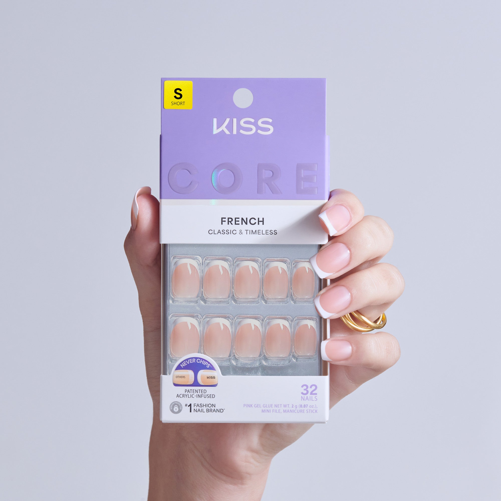 KISS CORE French Press On Glue Nails – Snapshot