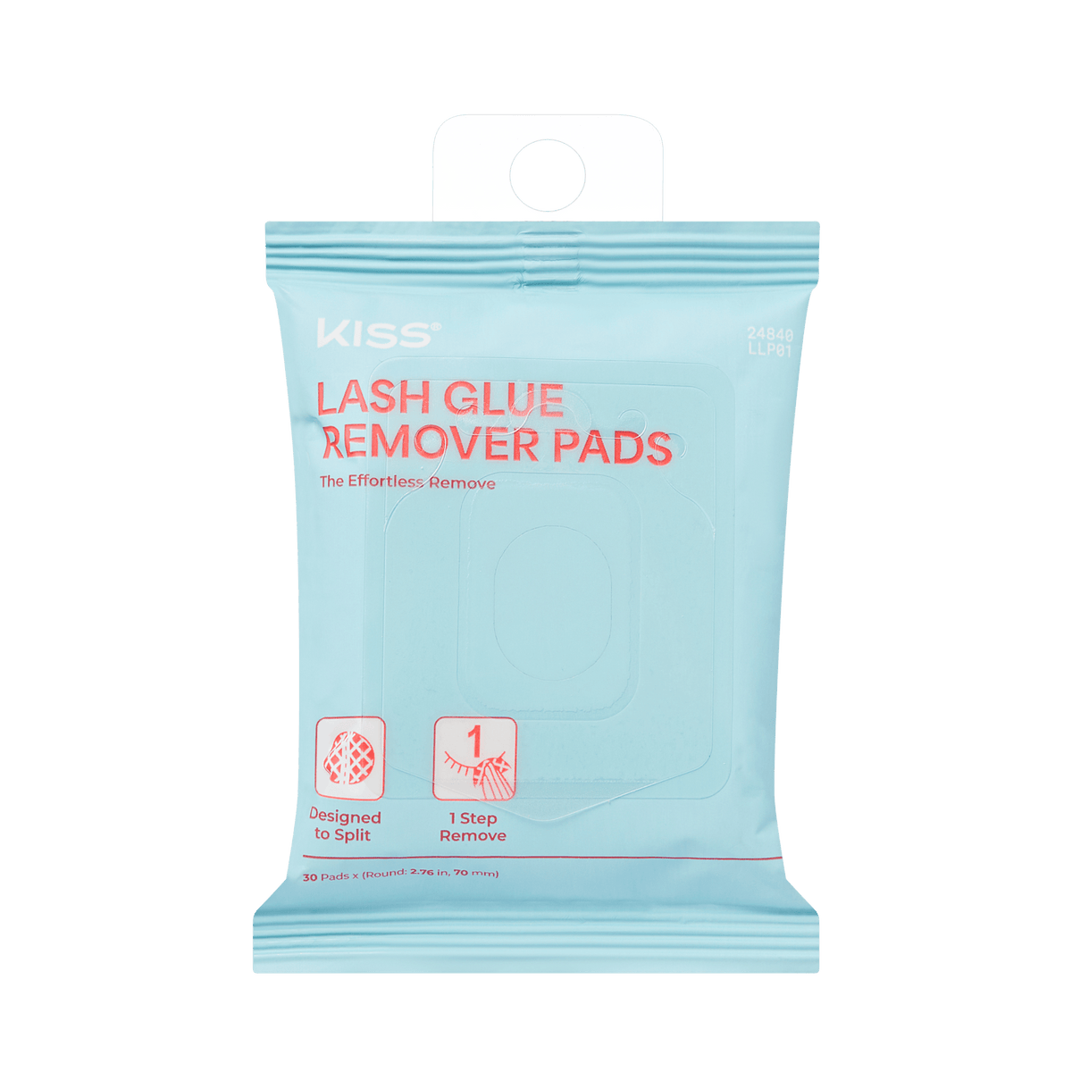 Kiss Lash Glue Remover Pads | Pre-Soaked Oil Pads, 30 Pieces
