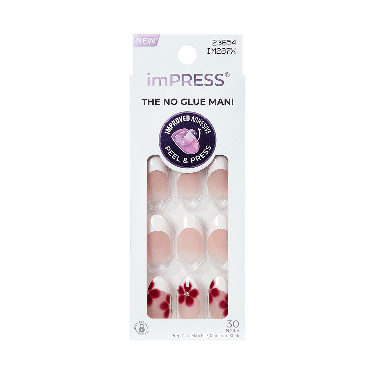 imPRESS no glue mani package on a transparent background