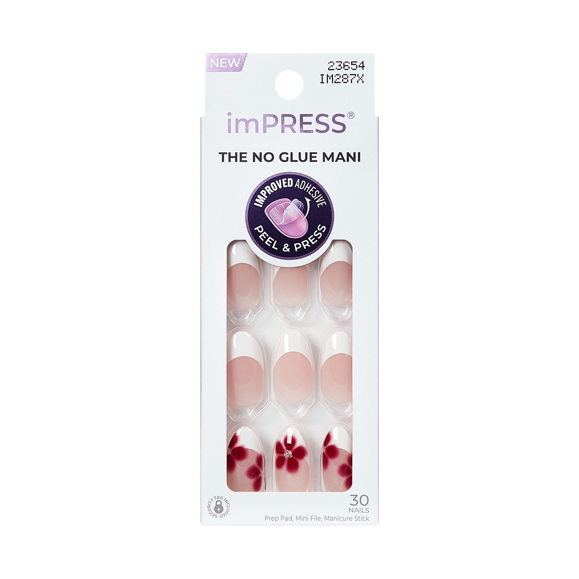 imPRESS no glue mani package on a transparent background