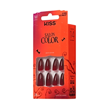 KISS Salon Color Halloween Press On Glue Nails - Love at First Bite