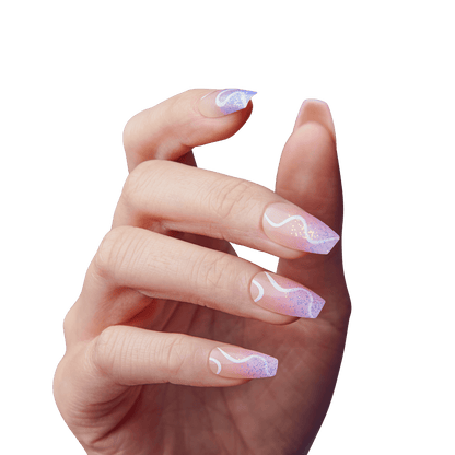 KISS Voguish Fantasy Press On Glue Nails - See U Latte