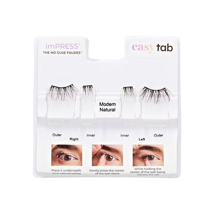 imPRESS Falsies easy tab Self Adhesive Eyelashes– Modern Natural